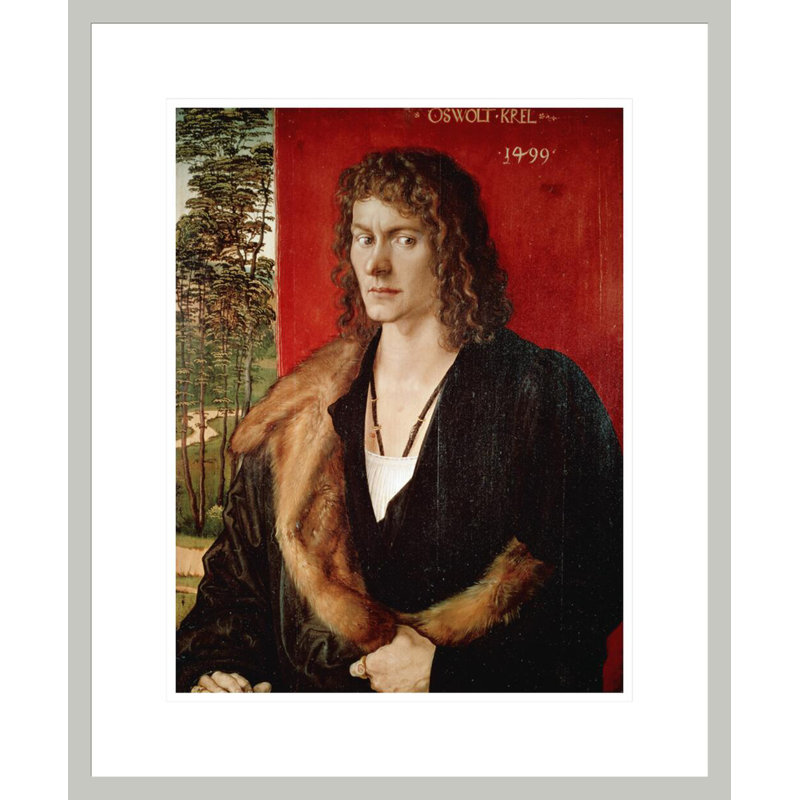 Portrait d'Oswolt Krel par Albrecht Dürer, impression giclée sur cadre, H 21,43 po x l 17,75 po