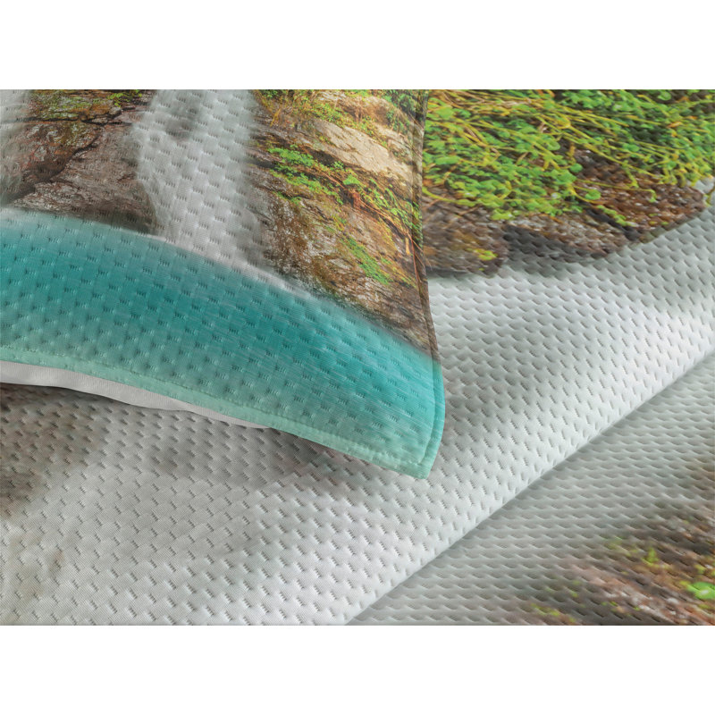 Forest Rustic Polyester Coverlet, Twin Bedspread + 1 Sham