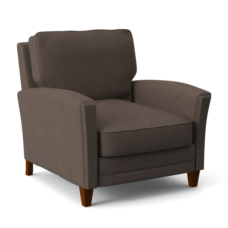Zion Armchair, New Classiques, Aline Light Gray Stonewash Genuine Leather