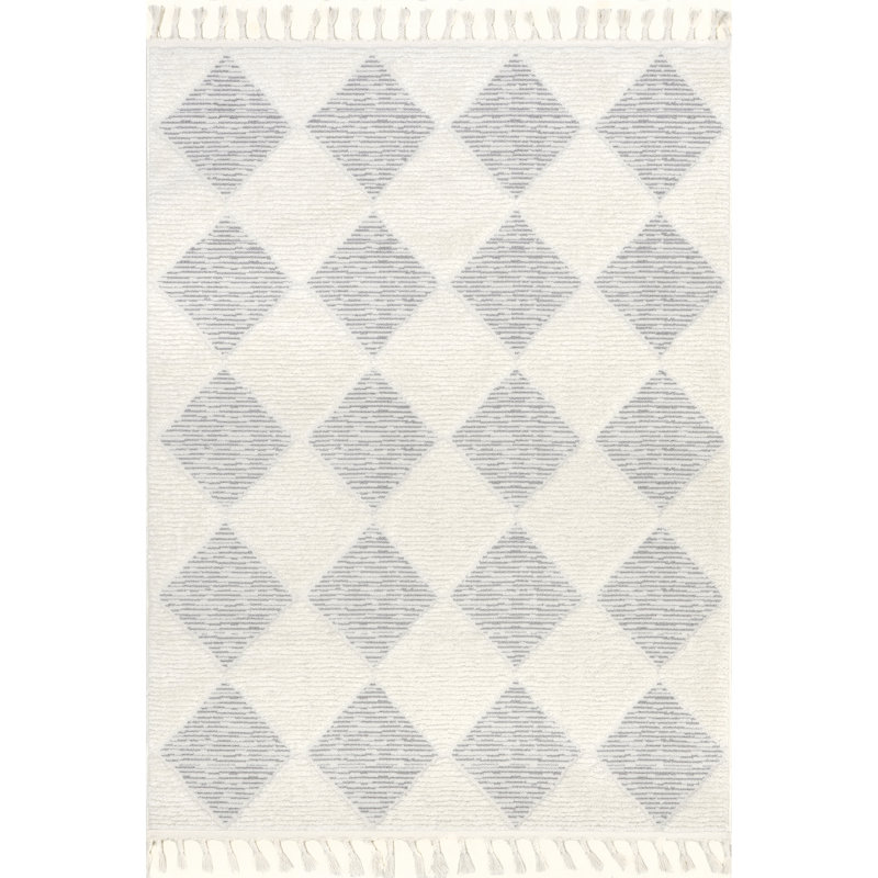 Marissa High/Low Diamond Tassel Area Rug, Rectangle 12' x 15'