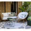 Peacock Solid Wood Patio Dining Armchair with Cushion-56109776-56178190