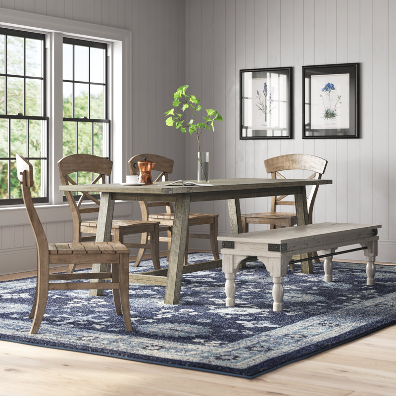 Maxine Extendable Pine Dining Table, Driftwood Gray