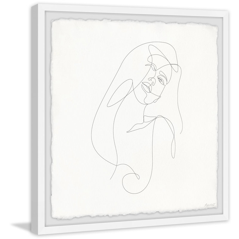 Blank Stare - Single Picture Frame Painting, 61cm H x 61cm W