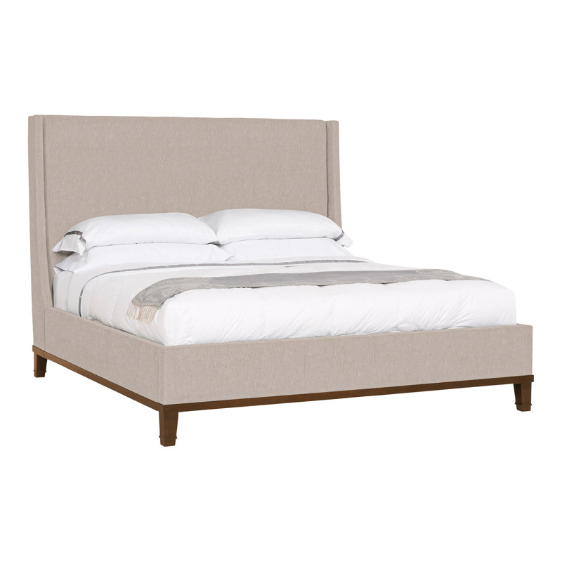 Michael Weiss Solid Wood Wingback Bed, Jiggles Fawn, Hampton