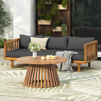 Patio Furnitre Sets : Claremont 3 Seater Daybed + Acacia Wood Table