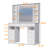 Vanity Desk With Lighted Mirror, 47’’ Ex Large Makeup Vanity Table, 9 Drawer + Adjustable Led Mirror Vanity