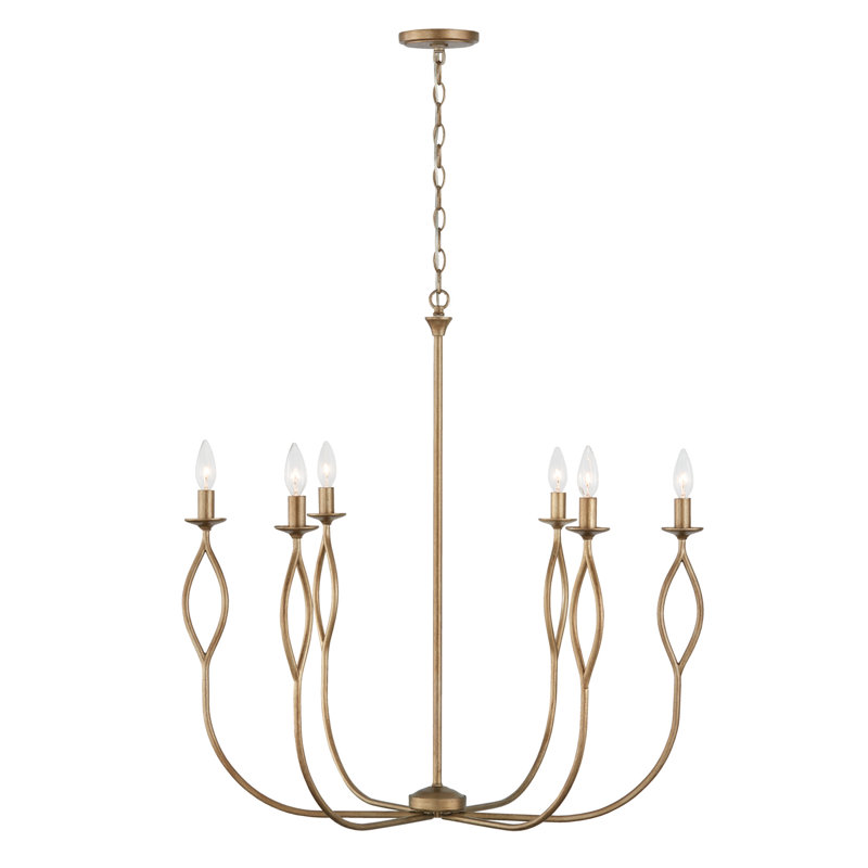 Lustre classique / traditionnel à 6 lumières à intensité variable Cohen