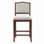 Ensemble de 2 tabourets de bar rustiques avec structure en bois d'hévéa-1816520483