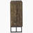 Rustic Oak and Gunmetal 4-Shelf Accent Cabinet-954095046