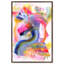 Oliver Gal Neon Swirl Abstract - Hand-Applied Glass Coat Framed Canvas Art-2078035271-2078035268