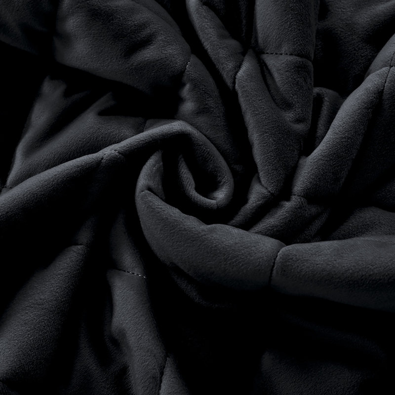 Ensemble de courtepointe Pointehaven, Courtepointe pour lit simple + 1 taie décorative , Noir
