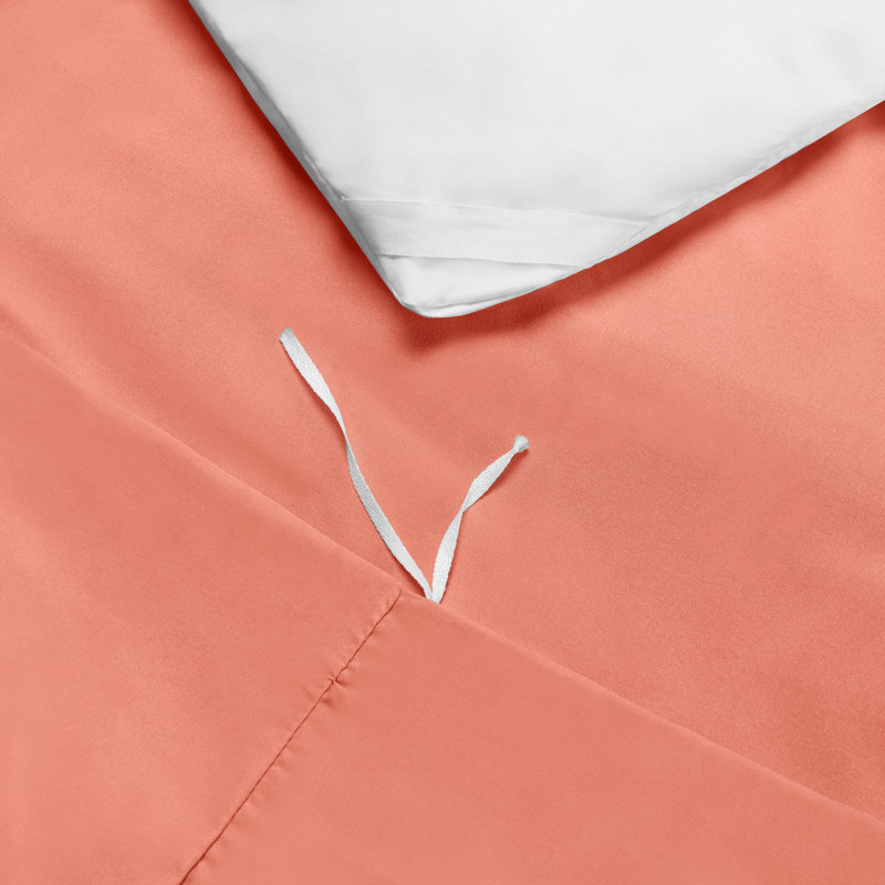  Ensemble de housse de couette ultra-doux, Rose brumeux, Housse simple + 1 taie décorative