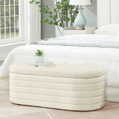 Banc de rangement avec repose-pieds Skandar