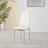 Edward Statement Marble Effect Pedestal Dining Table Set with 6 Faux Leather Upholstered Dining Chairs-86110473