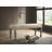 Breda Antique Gray Finish Upholstered Nailhead Bench