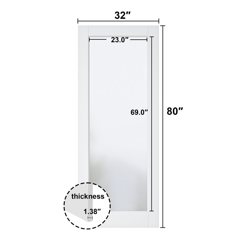 Porte standard en bois manufacturé 80 po, 32 po x 80 po