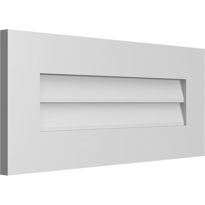 Vent à pignon rectangulaire en uréthane non-fonctionnel, H 12 po x l 28 po x P 1 po
