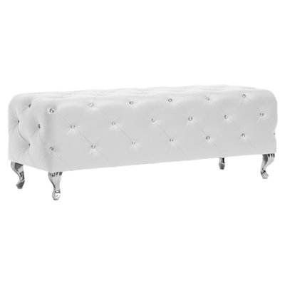 Messaline Faux Leather Upholstered Bench