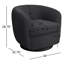 Fauteuil demi-tonneau pivotant rembourré Marcy-1447839038