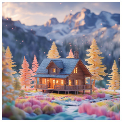 Édredon Cozy Cabin In Mountains