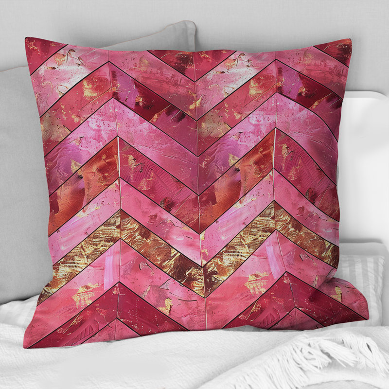 Coussin décoratif Glam Chevron III - Glam, H 16 po x l 16 po