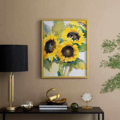 Sun Days II, reproduction encadrée - bois massif