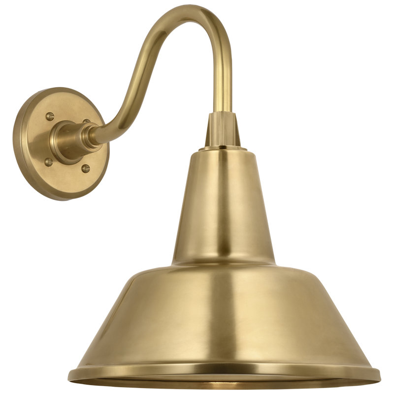 Thomas O'Brien 1 - Light Outdoor Barn Light, Hand-Rubbed Antique Brass, Hand-Rubbed Antique Brass
