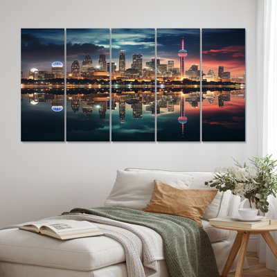 «Dallas Beautiful Cityscape Spot II» sur toile, reproduction de 5 pièces