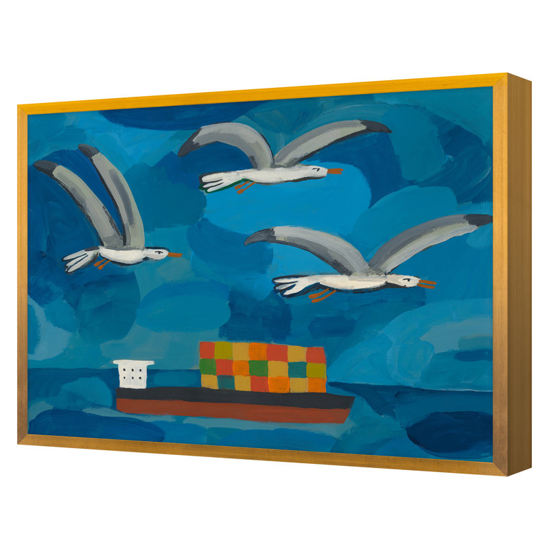 Gulls On The Sea Print by Michael Doyle, 23" H x 30" W