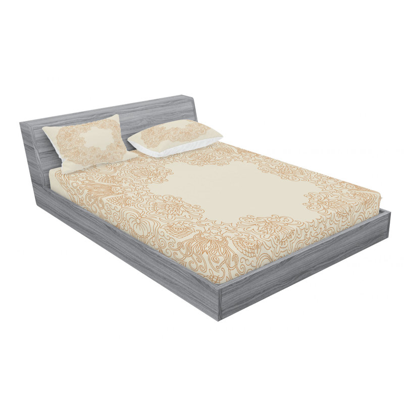 Microfiber Floral Sheet Set, Full Sheet Set + Fitted Sheet + 2 Pillowcases