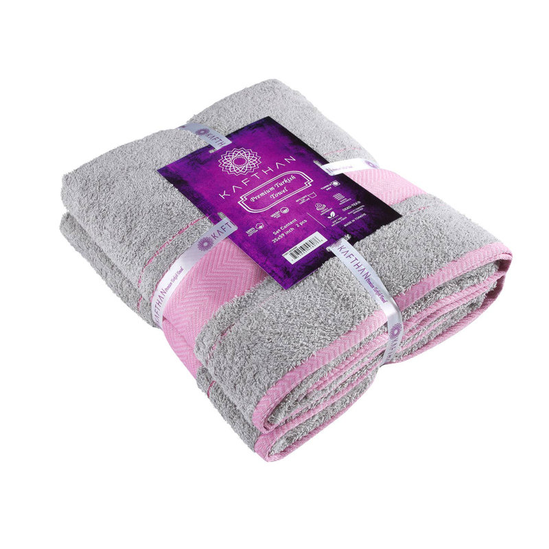Serviettes de bain Kafthan, Gris clair