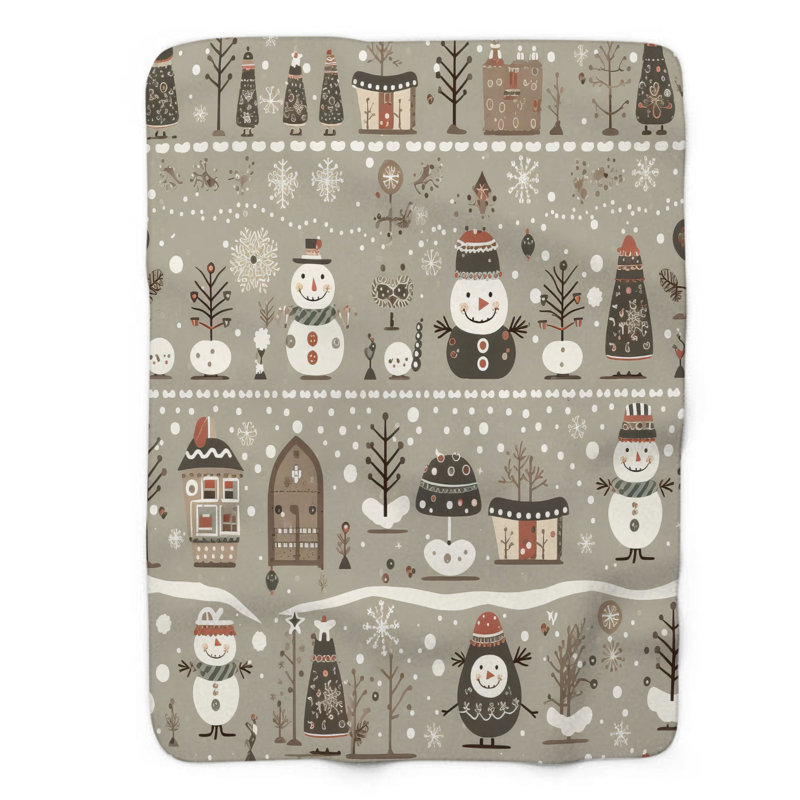 Charme d'hiver - couverture 1 pièce, L 60 po x L 80 po