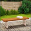 Banc d'extérieur en bois d'acacia durable, résistant aux intempéries et élégant pour les repas et les rassemblements de patio