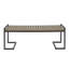 Banc de travail en bois et en fer - bois gris, fer noir, 52,81 po x 15,34 po x 19,7 po, fait à la main pour la finition de la buanderie,