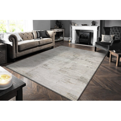 Tapis ivoire / gris Lana