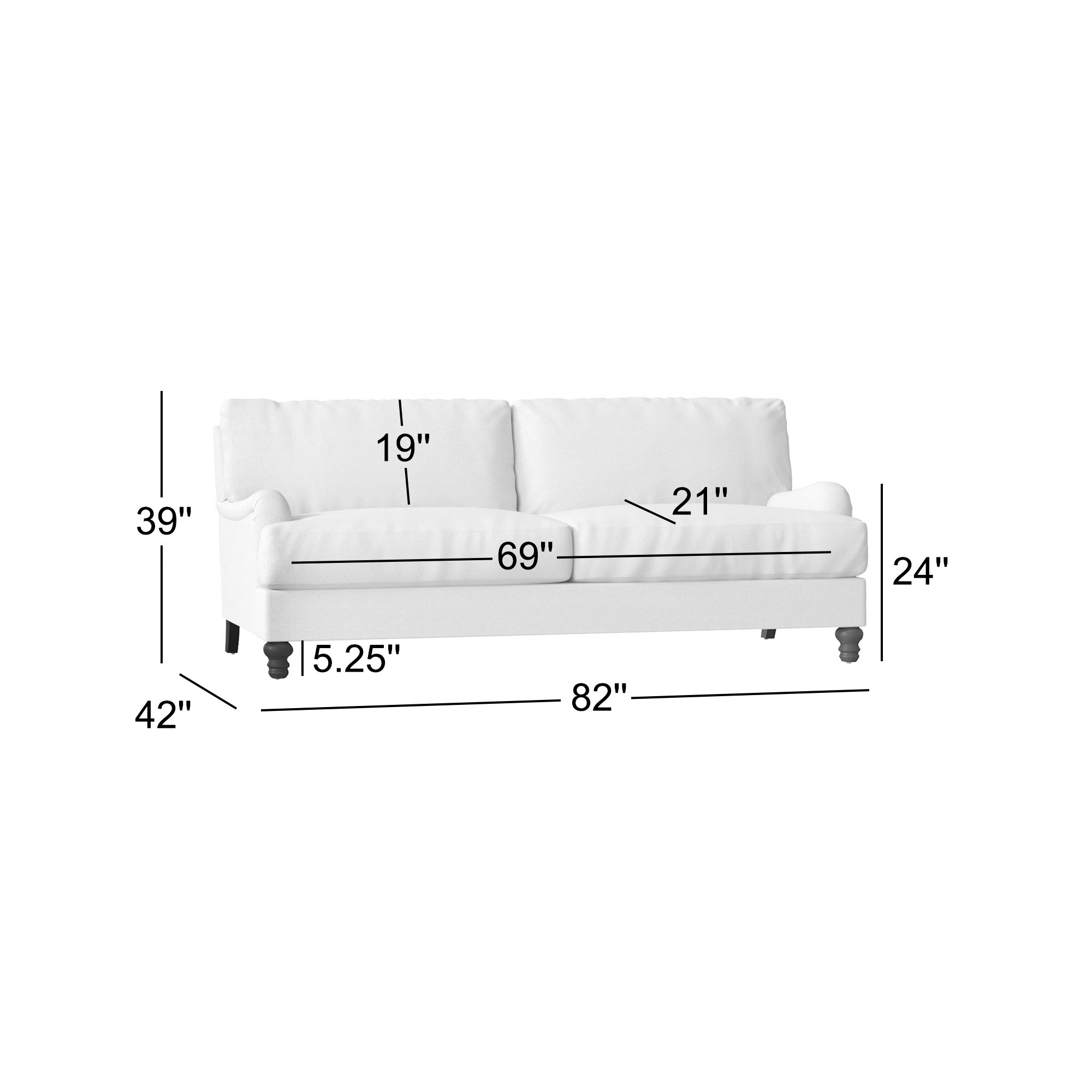 Walters 82'' Upholstered Sofa, Bayou Spray Canvas