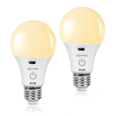 Ampoule rechargeable 2W RVB changeant de couleur avec télécommande