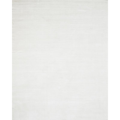 Hand Knotted Area Rug in White