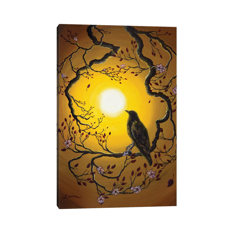 A Raven Remembers Spring by Laura Iverson - Painting on Canvas, 66.04cm H x 45.72cm W x 3.81cm D, Wrapped Canvas