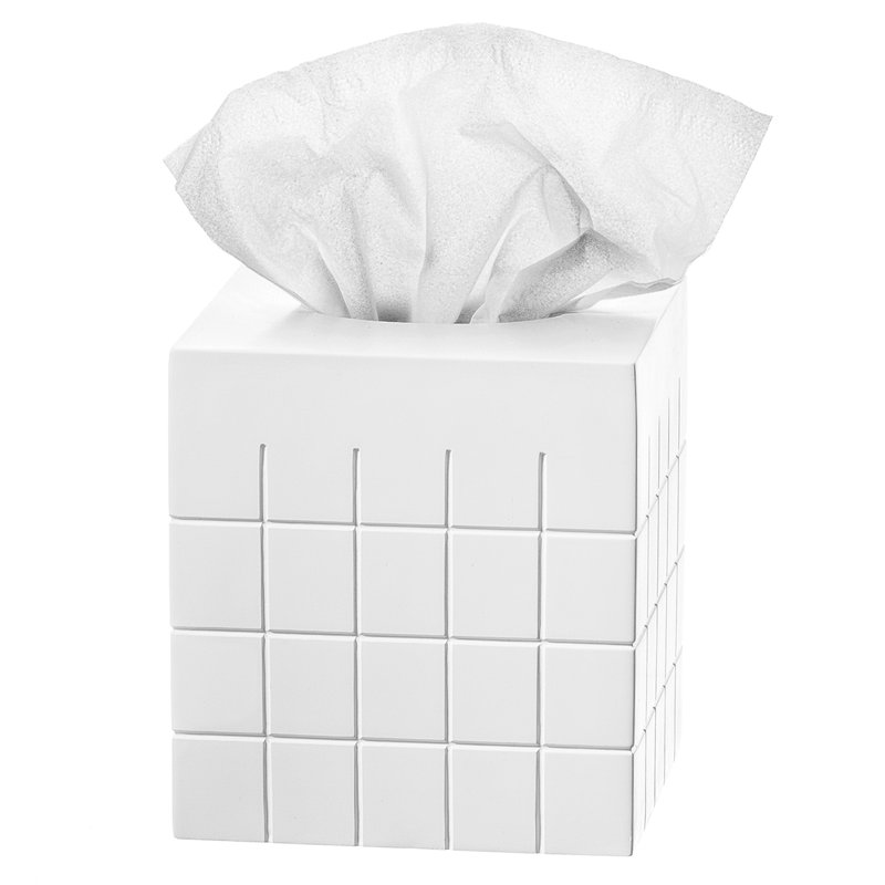 Housse pour boîte à mouchoirs carrée polaire