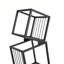 Bibliothèque à 5 niveaux en métal - Bibliothèque moderne à plancher étroit, rangement compact pour salon, chambre à coucher, bureau, coin - noir
