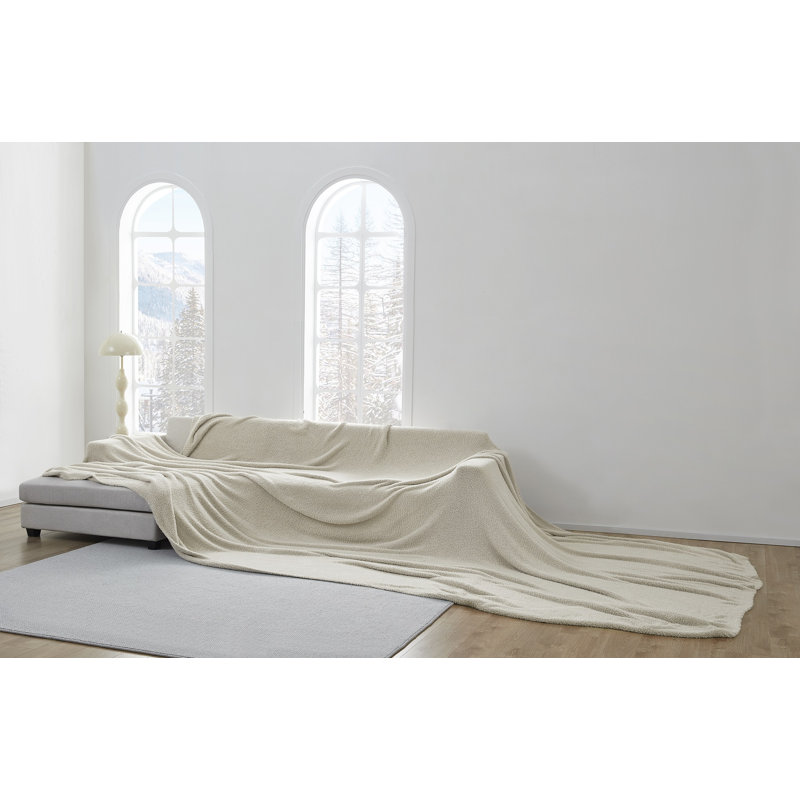 Surdimensionné Coma, Beige, L 115 po x L 180 po
