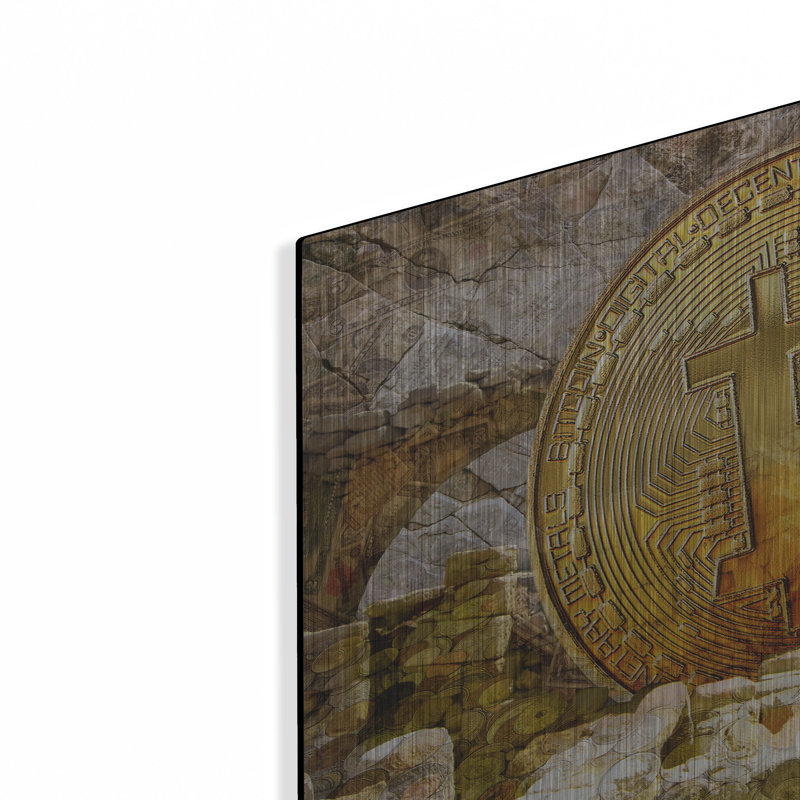 «Bitcoin New Age Four» par Steve Hunziker OOB, H 12 po x l 16 po