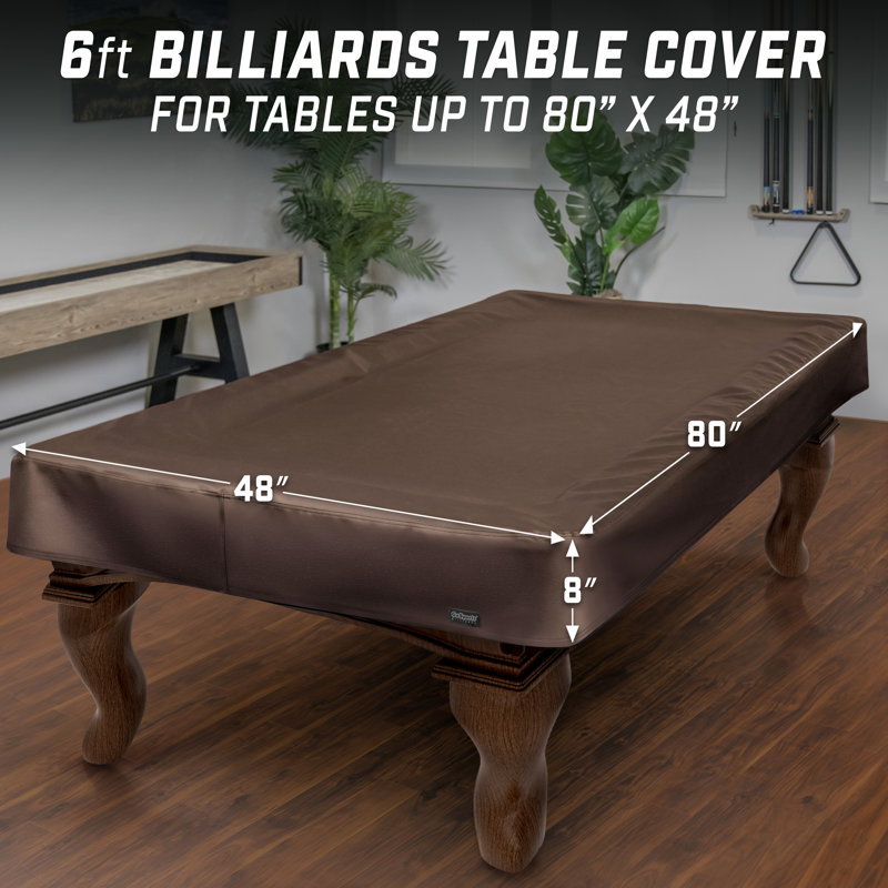 GoSports Premium Leatherette Pool Table Covers - Waterproof & Tearproof - 6/7/8/9 ft Heavy Duty Indoor & Outdoor Billiard Table Covers