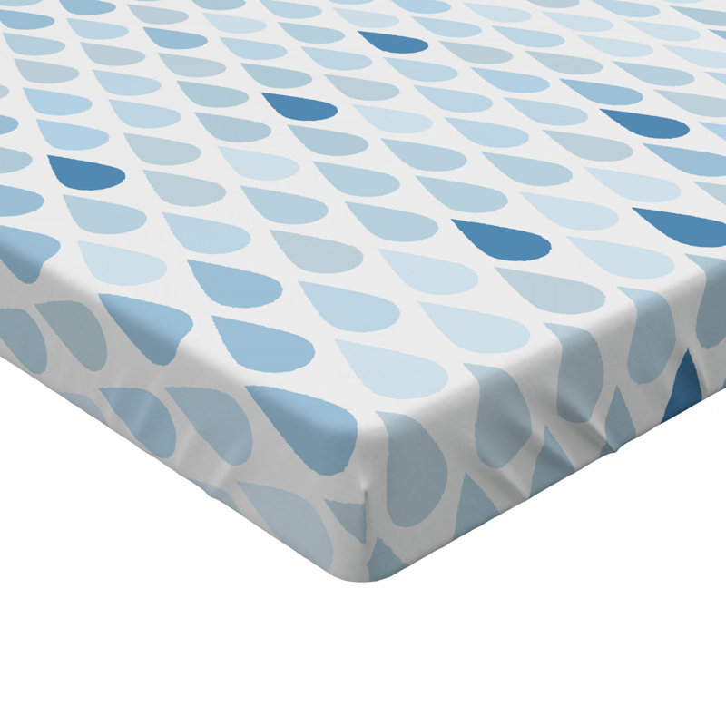 Microfiber Geometric Fitted Sheet, Queen Fitted Sheet
