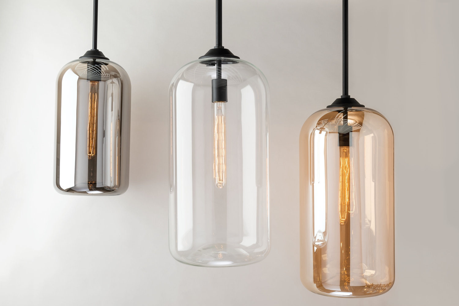Troy District Dimmable Single Light Pendant, 20.75" H x 10" W x 10" D, Smoke
