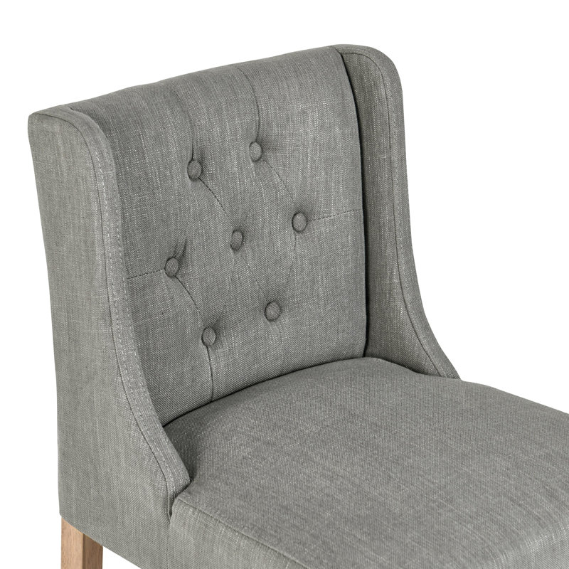 Upholstered Bar & Counter Stool, Grey, Counter Stool (24" Seat Height)