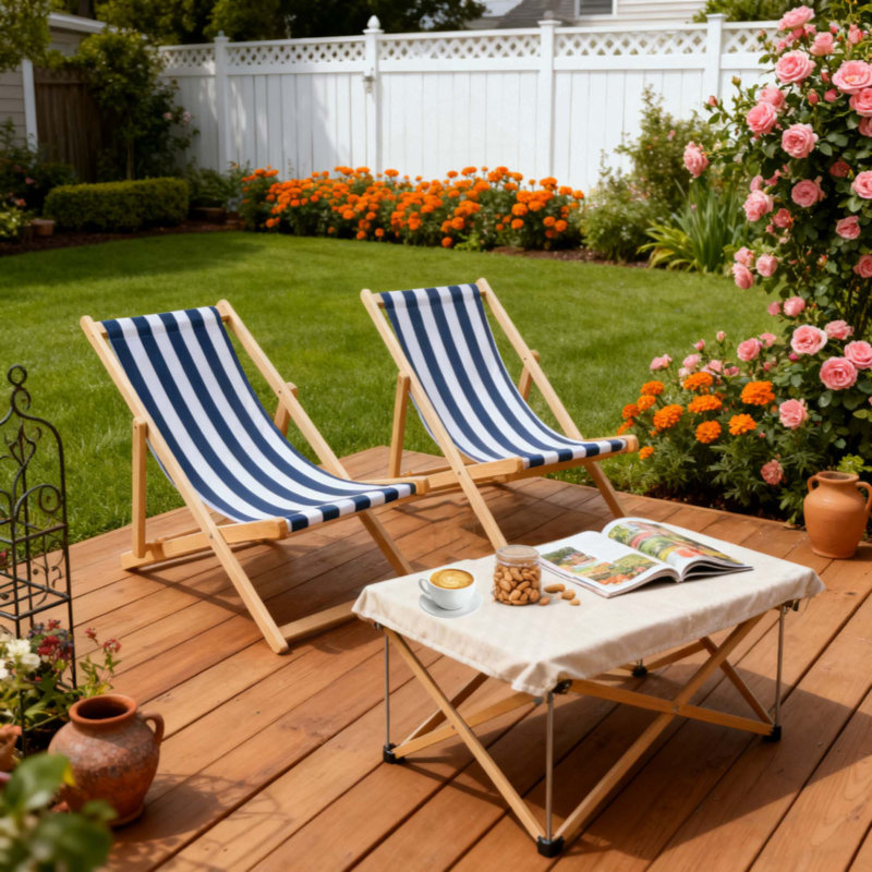Chaise longue pliante Populus
