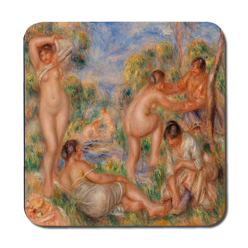 Impressionist Nude Bathing Scene Placemat Coaster Set