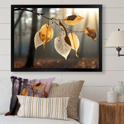«Leaves Autumn Sunlight Harmony V», reproduction sur toile